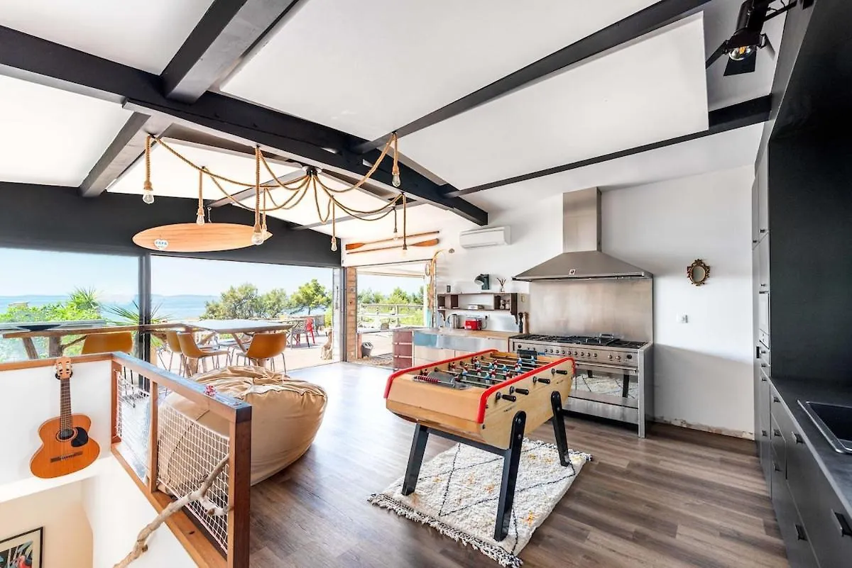 Villa 3 Chambres, Vue Mer, Premiere Ligne, Piscine, Plage A Pieds Hyères