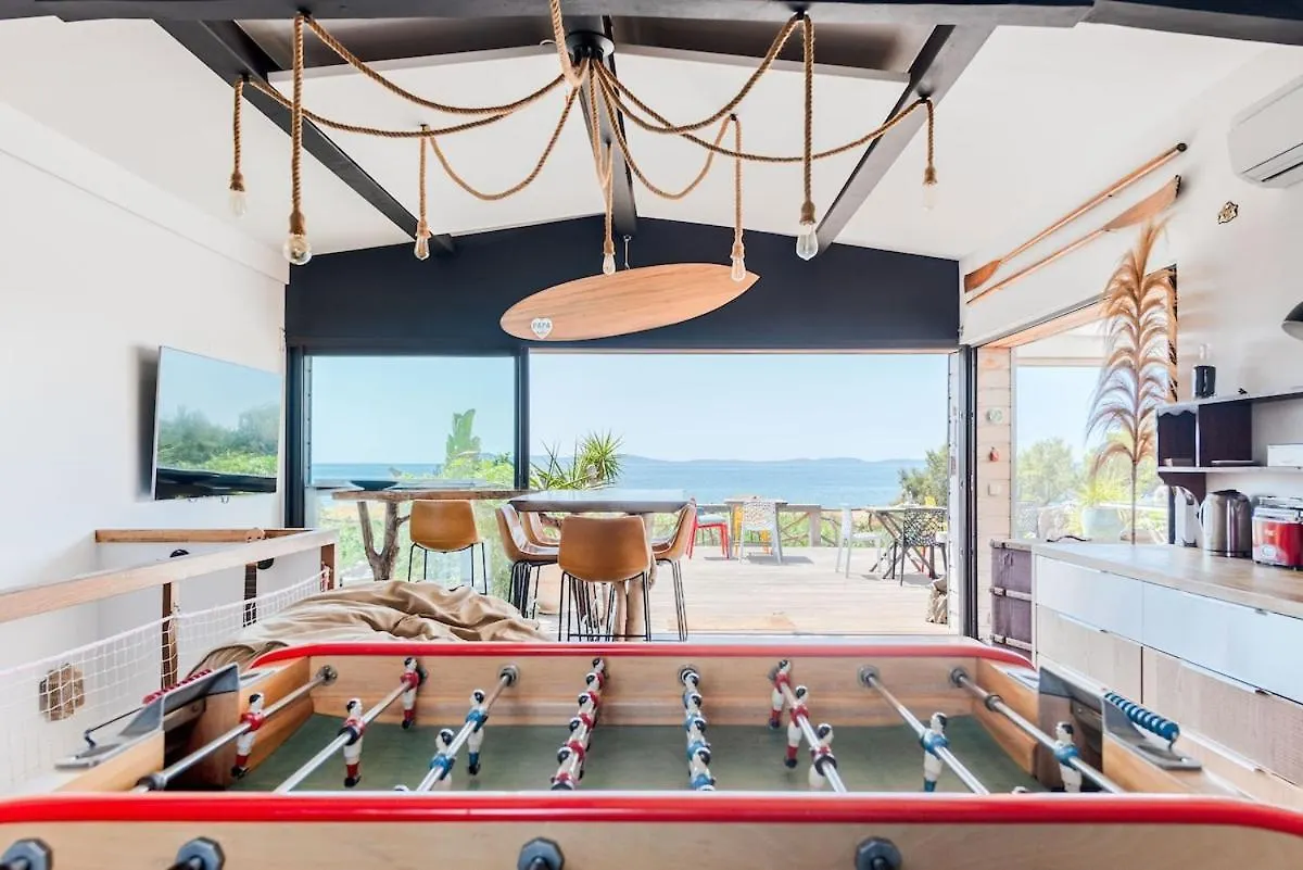 Villa 3 Chambres, Vue Mer, Premiere Ligne, Piscine, Plage A Pieds Hyères